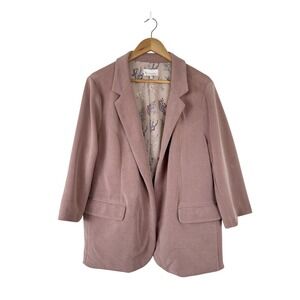 Skies Are Blue Mauve Open Front Blazer 3/4 Sleeve Plus Size 2X Office